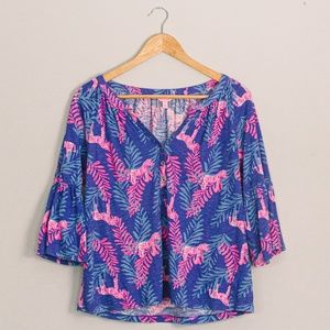 Lilly Pulizer Size Small Purple Teigen Zebra Shirt